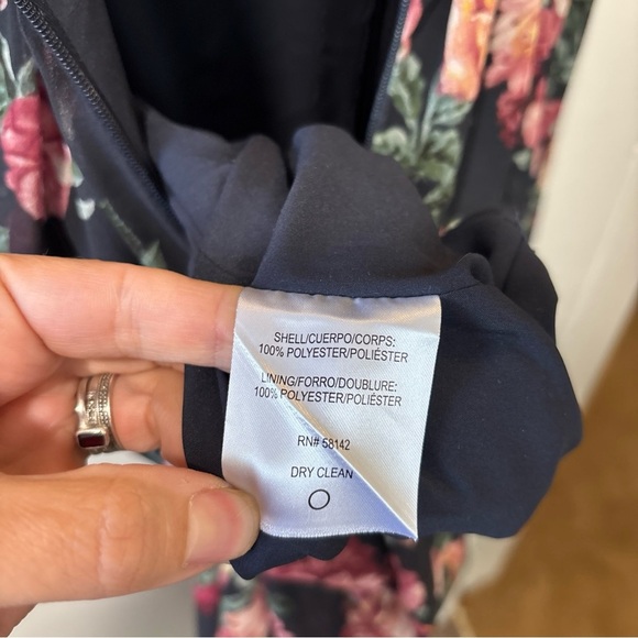 Gal Meets Glam Ashlyn Chiffon Dress Floral Maxi Fit & Flare Size 8 P Petite - Picture 7 of 8